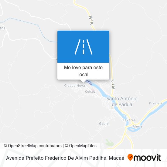 Avenida Prefeito Frederico De Alvim Padilha mapa
