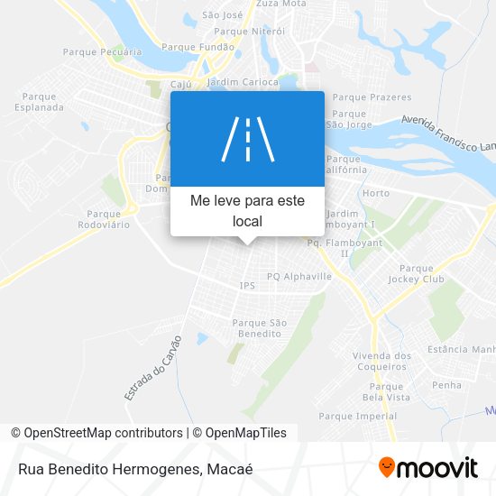 Rua Benedito Hermogenes mapa