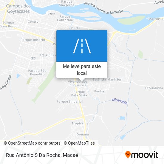 Rua Antônio S Da Rocha mapa