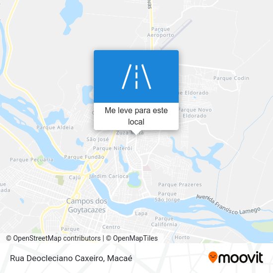 Rua Deocleciano Caxeiro mapa