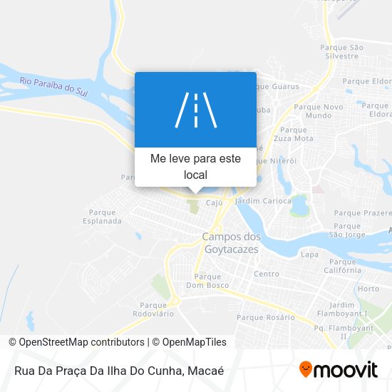 Rua Da Praça Da Ilha Do Cunha mapa