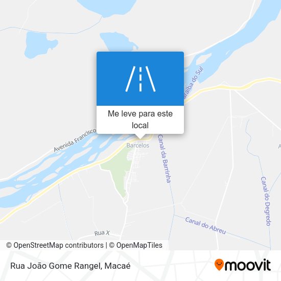 Rua João Gome Rangel mapa
