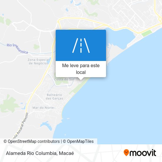 Alameda Rio Columbia mapa