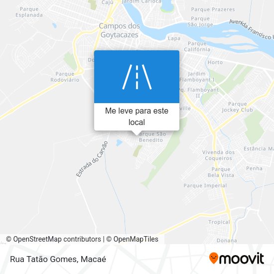 Rua Tatão Gomes mapa