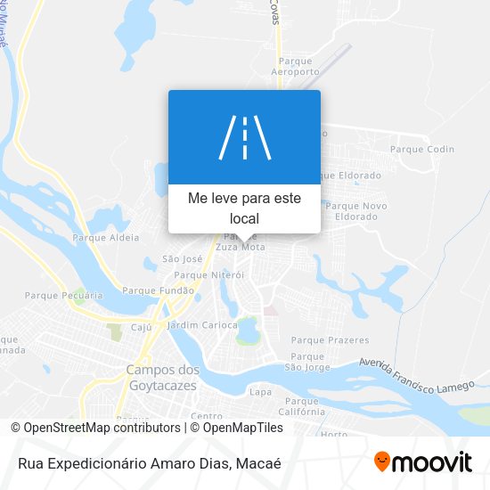 Rua Expedicionário Amaro Dias mapa