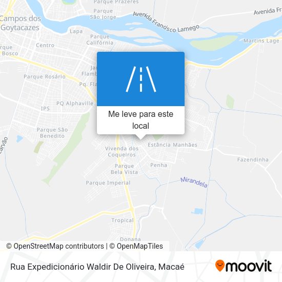 Rua Expedicionário Waldir De Oliveira mapa