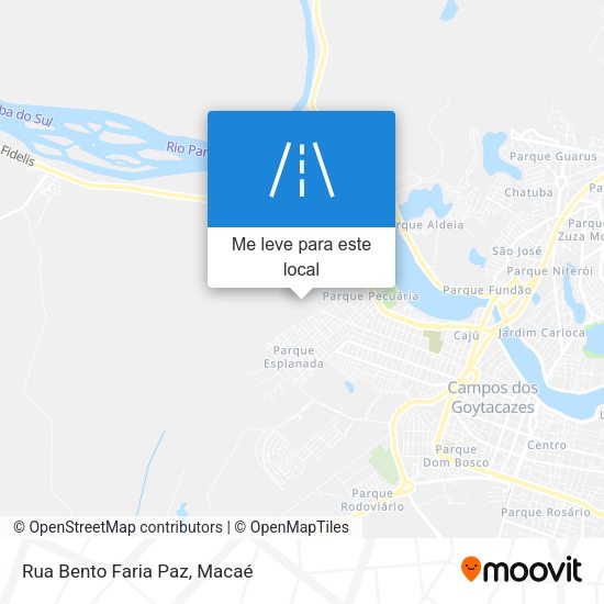 Rua Bento Faria Paz mapa