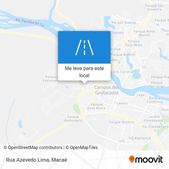 Rua Azevedo Lima mapa