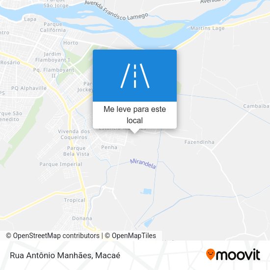 Rua Antônio Manhães mapa