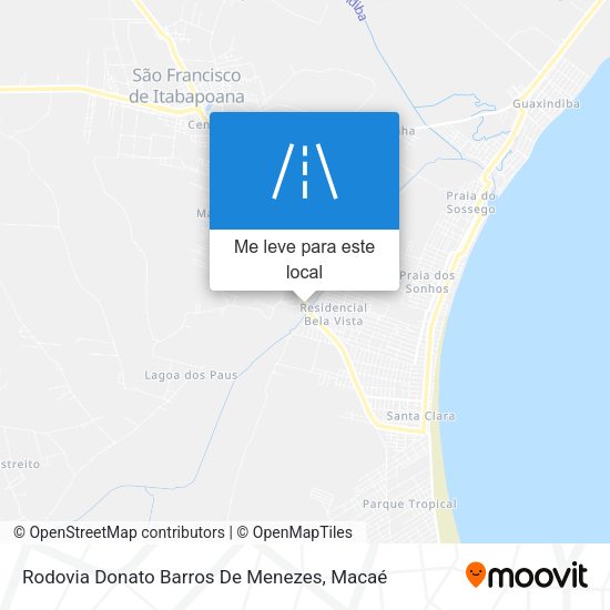 Rodovia Donato Barros De Menezes mapa