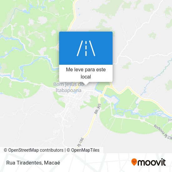 Rua Tiradentes mapa