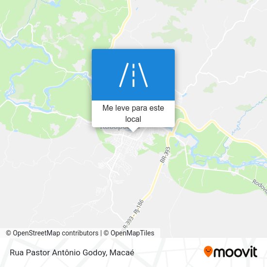 Rua Pastor Antônio Godoy mapa