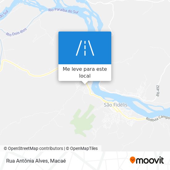 Rua Antônia Alves mapa