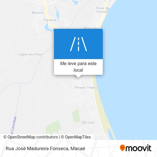 Rua José Madureira Fonseca mapa