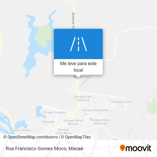 Rua Francisco Gomes Moco mapa