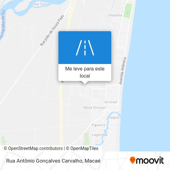 Rua Antônio Gonçalves Carvalho mapa