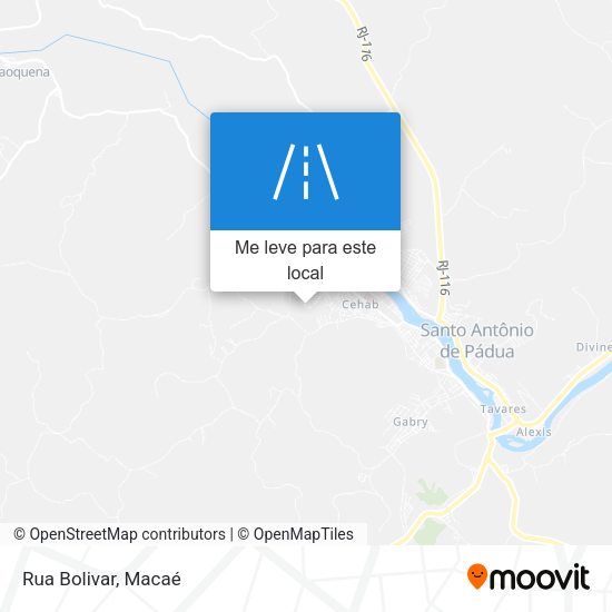 Rua Bolivar mapa
