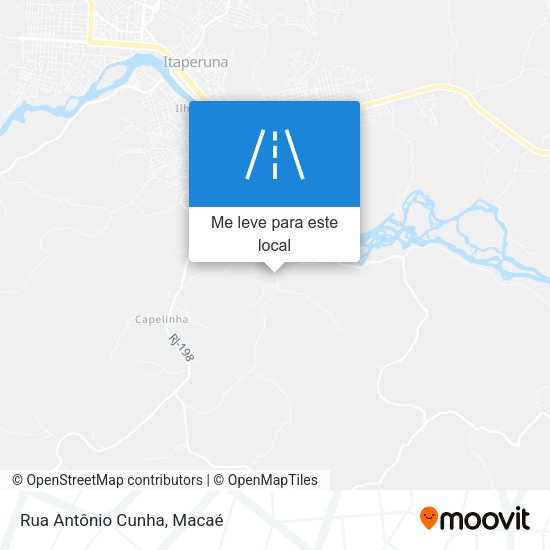 Rua Antônio Cunha mapa