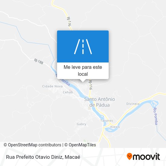 Rua Prefeito Otavio Diniz mapa