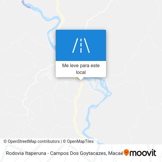 Rodovia Itaperuna - Campos Dos Goytacazes mapa