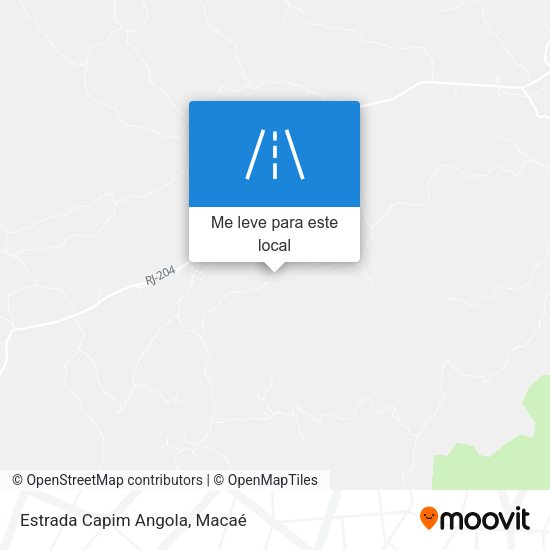 Estrada Capim Angola mapa