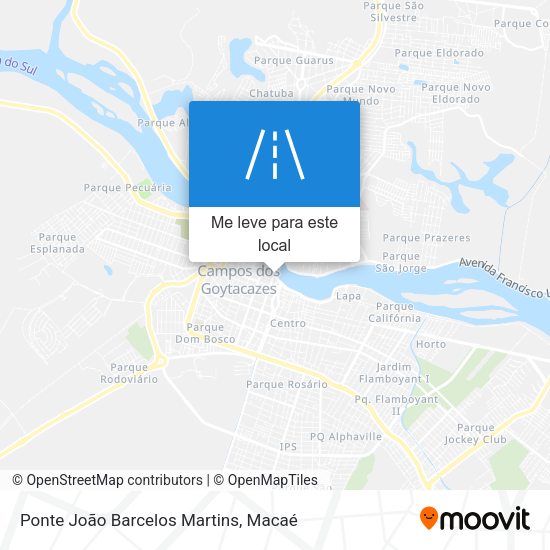 Ponte João Barcelos Martins mapa