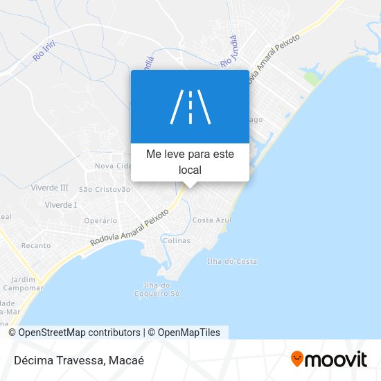 Décima Travessa mapa