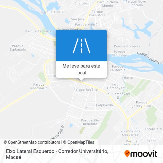 Eixo Lateral Esquerdo - Corredor Universitário mapa
