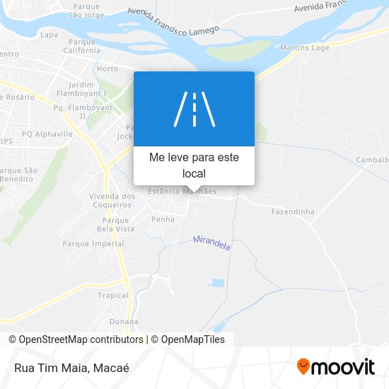 Rua Tim Maia mapa