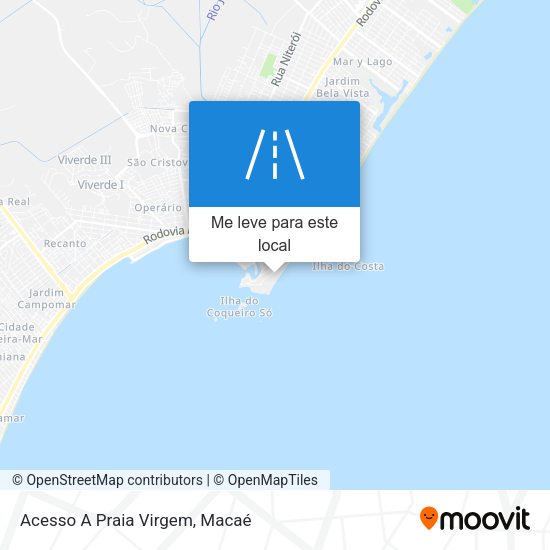 Acesso A Praia Virgem mapa