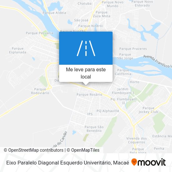 Eixo Paralelo Diagonal Esquerdo Univeritário mapa