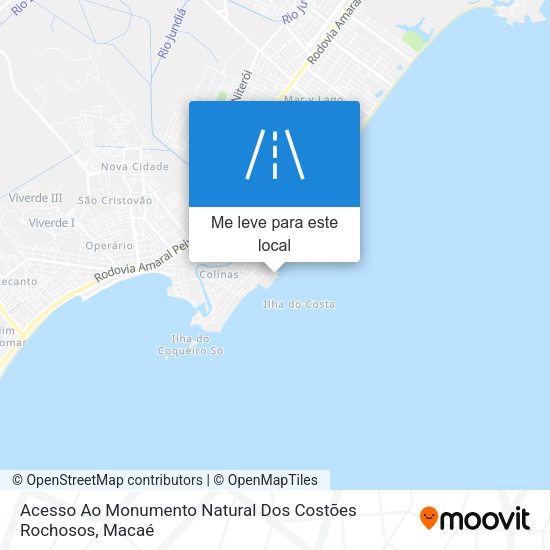 Acesso Ao Monumento Natural Dos Costões Rochosos mapa