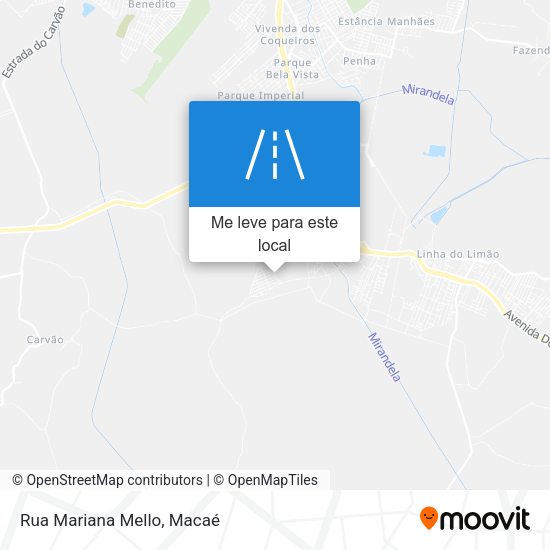 Rua Mariana Mello mapa
