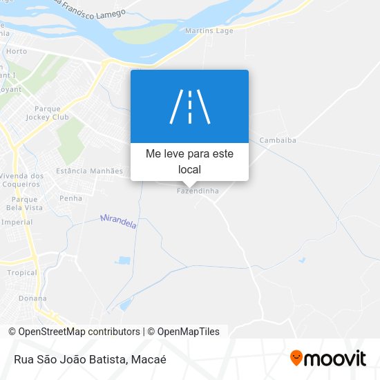 Rua São João Batista mapa