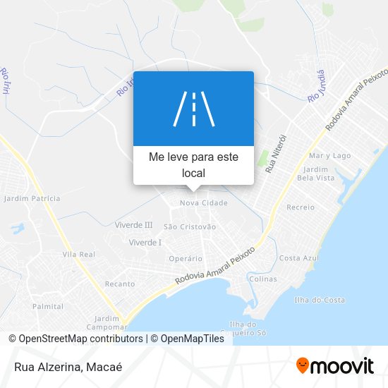 Rua Alzerina mapa