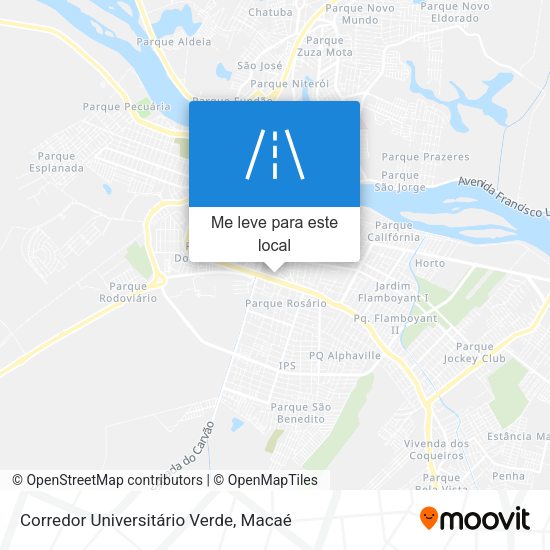 Corredor Universitário Verde mapa