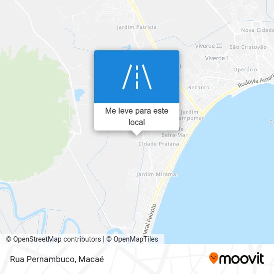 Rua Pernambuco mapa