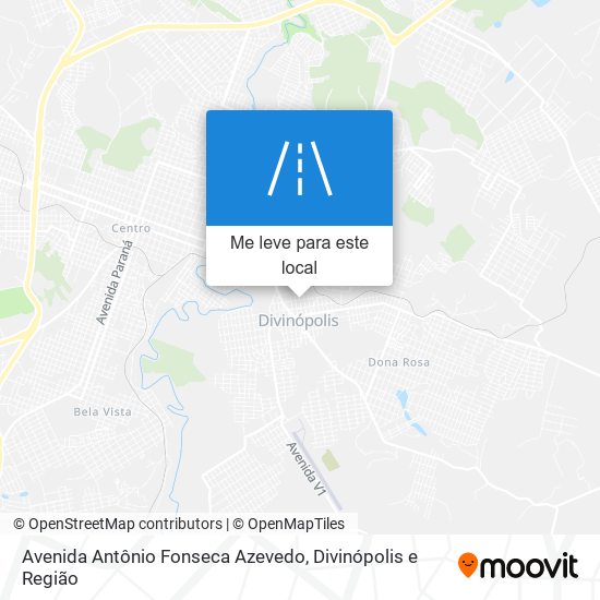 Avenida Antônio Fonseca Azevedo mapa