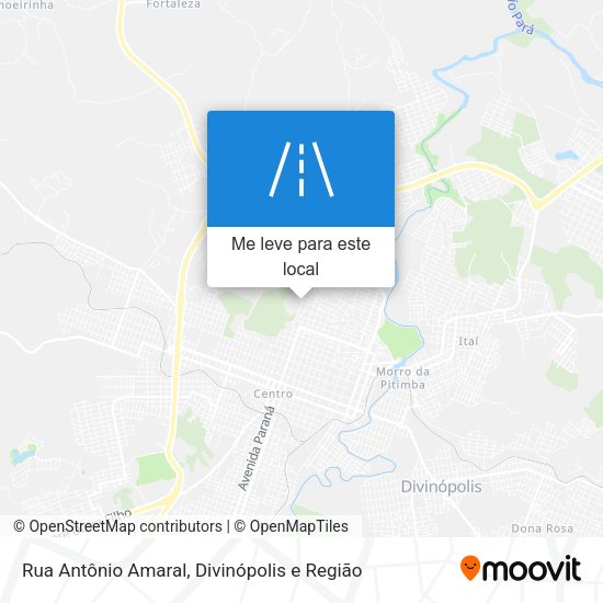 Rua Antônio Amaral mapa