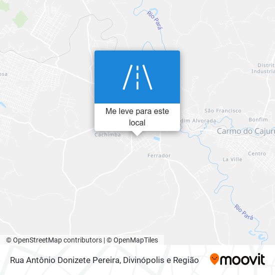 Rua Antônio Donizete Pereira mapa