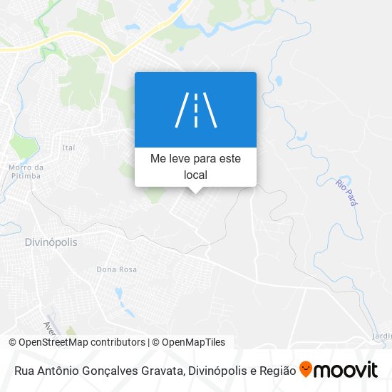Rua Antônio Gonçalves Gravata mapa