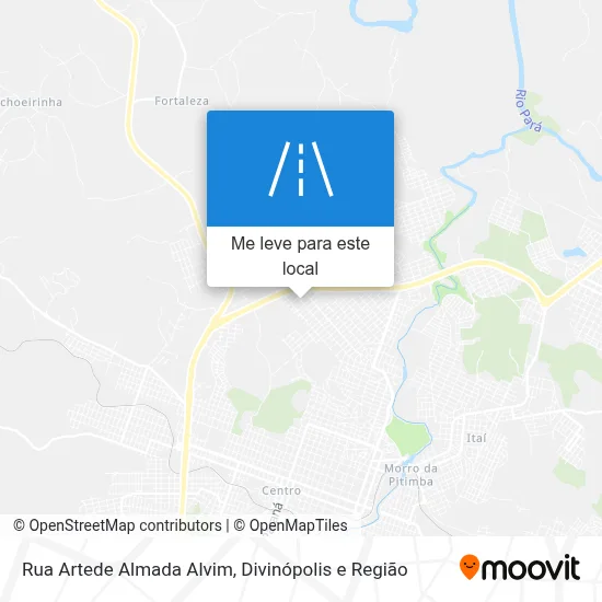 Rua Artede Almada Alvim mapa