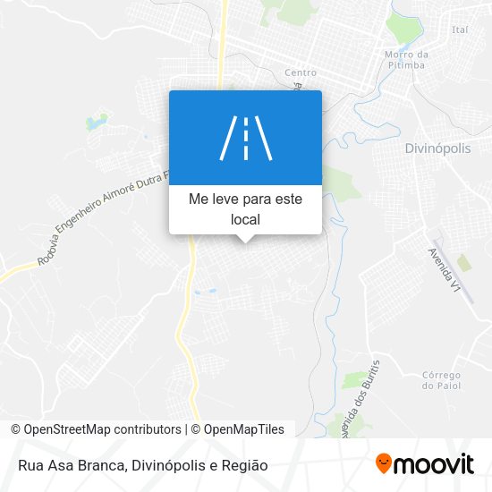Rua Asa Branca mapa