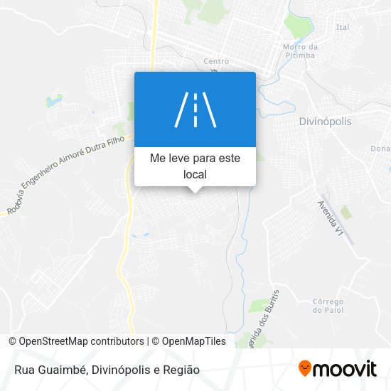 Rua Guaimbé mapa