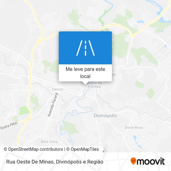 Rua Oeste De Minas mapa