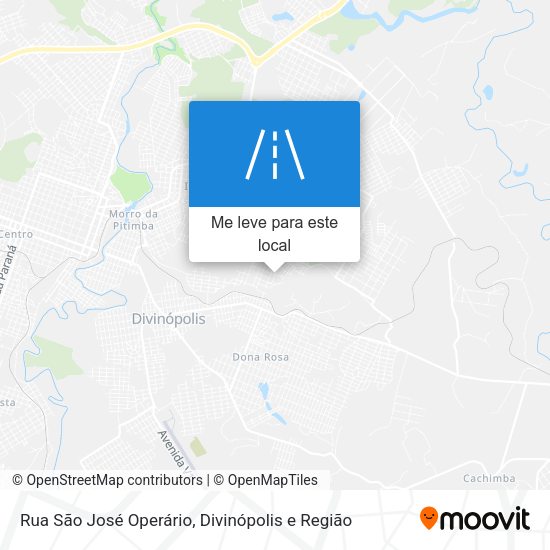 Rua São José Operário mapa