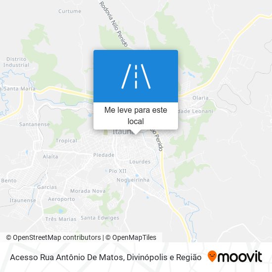 Acesso Rua Antônio De Matos mapa