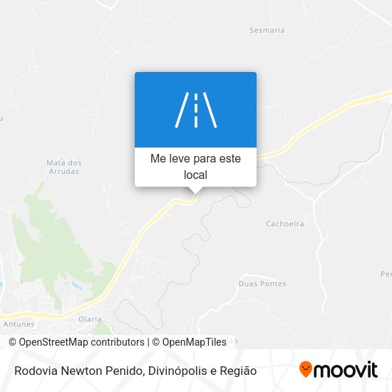 Rodovia Newton Penido mapa
