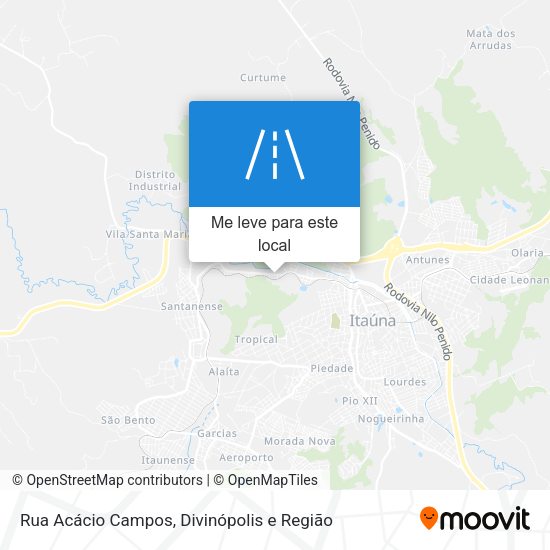 Rua Acácio Campos mapa