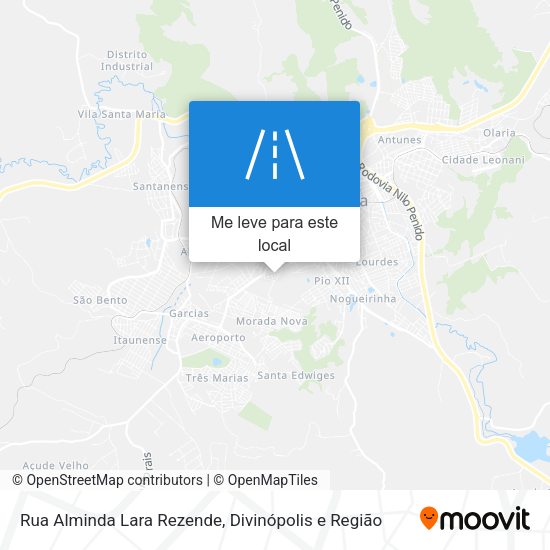 Rua Alminda Lara Rezende mapa